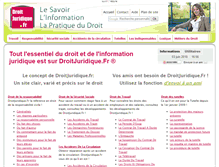 Tablet Screenshot of droitjuridique.fr